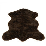 Walk on Me - Classic Brown Bear Pelt Faux Fur Rug, 40"x55" - Charmingly rustic, distinctly elegant - deep, rich, deliciously inviting color and texture - darkest brown - machine washable, hypoallergenic, non-slip - long pile - 80% acrylic 20% polyester
