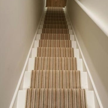 Striped Carpet Runner to Stairs