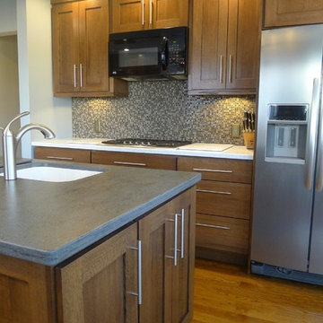Quarter sawn white oak kitchen.
