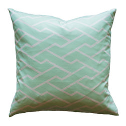 Caitlin Wilson Mint City Maze Pillow - Decorative Pillows