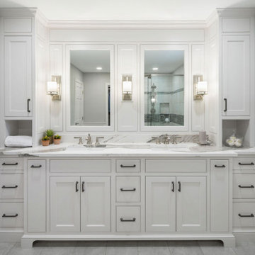 Traditional White Design-Build Bathroom Remodel