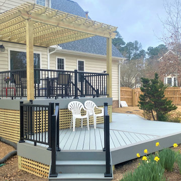 Multi-Level Deck with Lattice Skirting