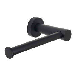Round Matte Black Toilet Roll Holder SKU: MR02-R - Toilet Paper Holders