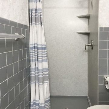 Roman Stone shower with smooth walls