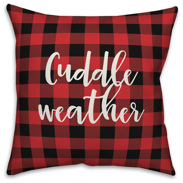 Cuddle Weather, Buffalo Check Plaid 18x18 Throw Pillow Cover