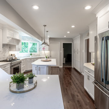 Dramatic Changes to Achieve an Amazing More Open & Functional White Kitchen