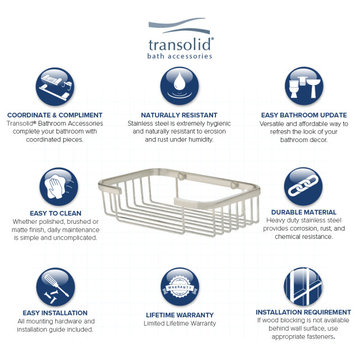 Transolid Basket, Brushed Stainless