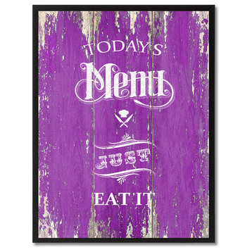 Today's Menu  Inspirational, Canvas, Picture Frame, 28"X37"