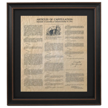Framed Yorktown Articles of Capitulation