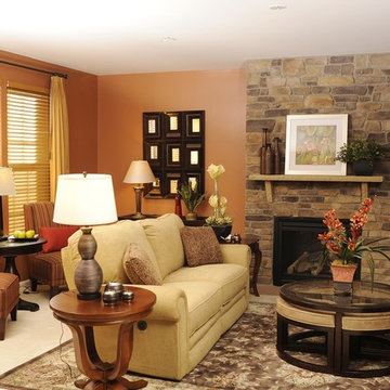 Classy Colorful Family Room
