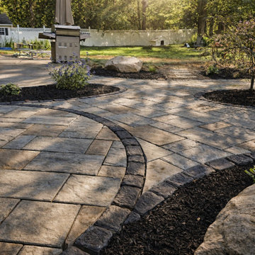 Paver Patio Renovation with Fire Pit & Steps in Niskayuna, NY