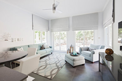 Family room - contemporary family room idea in Other