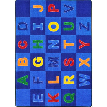 Patchwork Letters 10'9" X 13'2" Area Rug, Color Multi