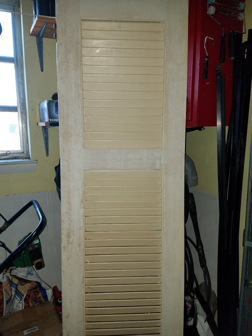 Louvered Slats to Faux French Doors