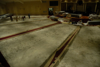 Stained Concrete Floors in Church Auditorium