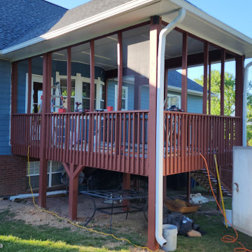 Screened and covered deck addition
