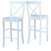 International Concepts X-back 30" Bar Stool in White