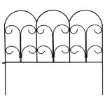 Sunnydaze Decor - Sunnydaze Set of 5 Victorian Border Fences, 16", 7.5' Overall - These Victorian-styled fence borders are the perfect touch for a garden or walkway. Each panel features decorative scrolled designs for extra elegance and charm. Each section has a hook on one end connect to another section, which creates a complete border for a fence. These border fences are not only great for adding a stylish touch to a garden, but are also perfect for protecting flowers from pets, wild animals and people.