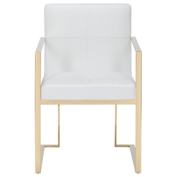 Bona Arm Chair, White/Gold