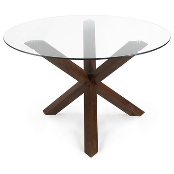 The Kent Dining Table, 48", Transitional, Round, Walnut