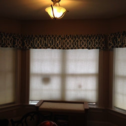 Cellular Shades with fabric valance - Window Treatments