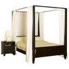 Lifestyle Solutions Wilshire 5-Piece Canopy Bedroom Set in Cappuccino - Queen