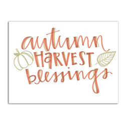 DDCG - Autumn Harvest Blessings 24x18 Canvas Wall Art, 24"x1.25"x18" - Prints And Posters