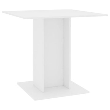vidaXL Dining Table Kitchen Table Dining Room Table White Engineered Wood