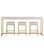 Miranda Kerr Metal Console Table, Gold Finish With White Top
