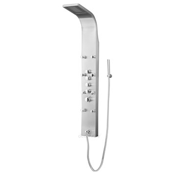Luxier 61" Shower Panel System With Rainfall Waterfall Shower Head Hand Shower