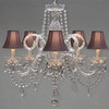 Crystal Chandelier With Shades, Black