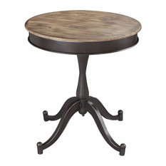 30 Inch Tall Side Tables and End Tables | Houzz - Sterling - Sterling Industries Halsall-Industrial Side Table With Wood Top  - Side Tables And