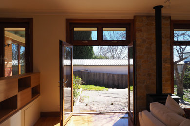 Renovation with new timber-look double glazed windows and doors