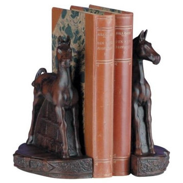 Bookends Bookend EQUESTRIAN Lodge Horse Yearling Colt Resin