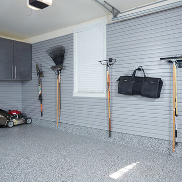 Modern Garage Storage and Flooring