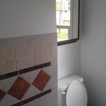 Master and main bathroom with imported Italian porcelin and granite tiles.