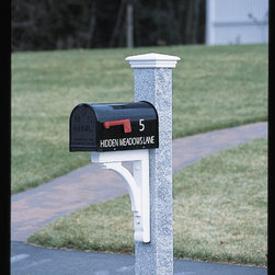 Gray Rock Granite Mail Post - Mailbox Accessories
