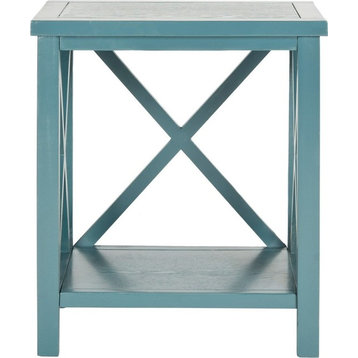 Candice Cross Back End Table - Teal
