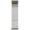 Bestar Orion 20" Narrow Shelving Unit in White and Walnut Gray
