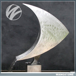 stainless steel home decoration fish fountain - Garden Statues And Yard Art