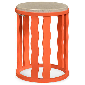 Persimmon Side Table with Reversible Top