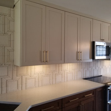 Meander Dimensional Stone Kitchen Backsplash