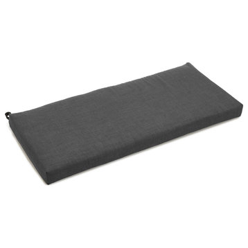 45"X19" Solid Outdoor Spun Polyester Loveseat Cushion, Cool Gray