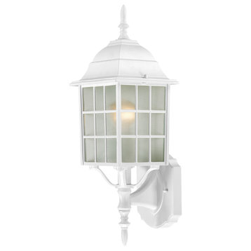 Nuvo 1-Light 100W 18" Outdoor Wall Fixtures W/ Frosted Glass In White Finish