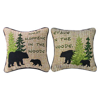 Tapestry Pillow 18in - Moose 2pk