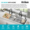 Kore Workstation 57" Undermount Stainless Steel 1-Bowl Kitchen Sink, Accessories