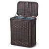 Wicker Divided Recycling Basket