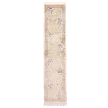 Oriental Rug China Silk Warp 10'1"x2'3" Hand Knotted Carpet