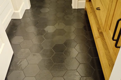Example of a trendy bathroom design in Portland