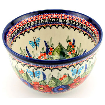 Polish Pottery Mixing Bowl, Pattern Number: 149ar